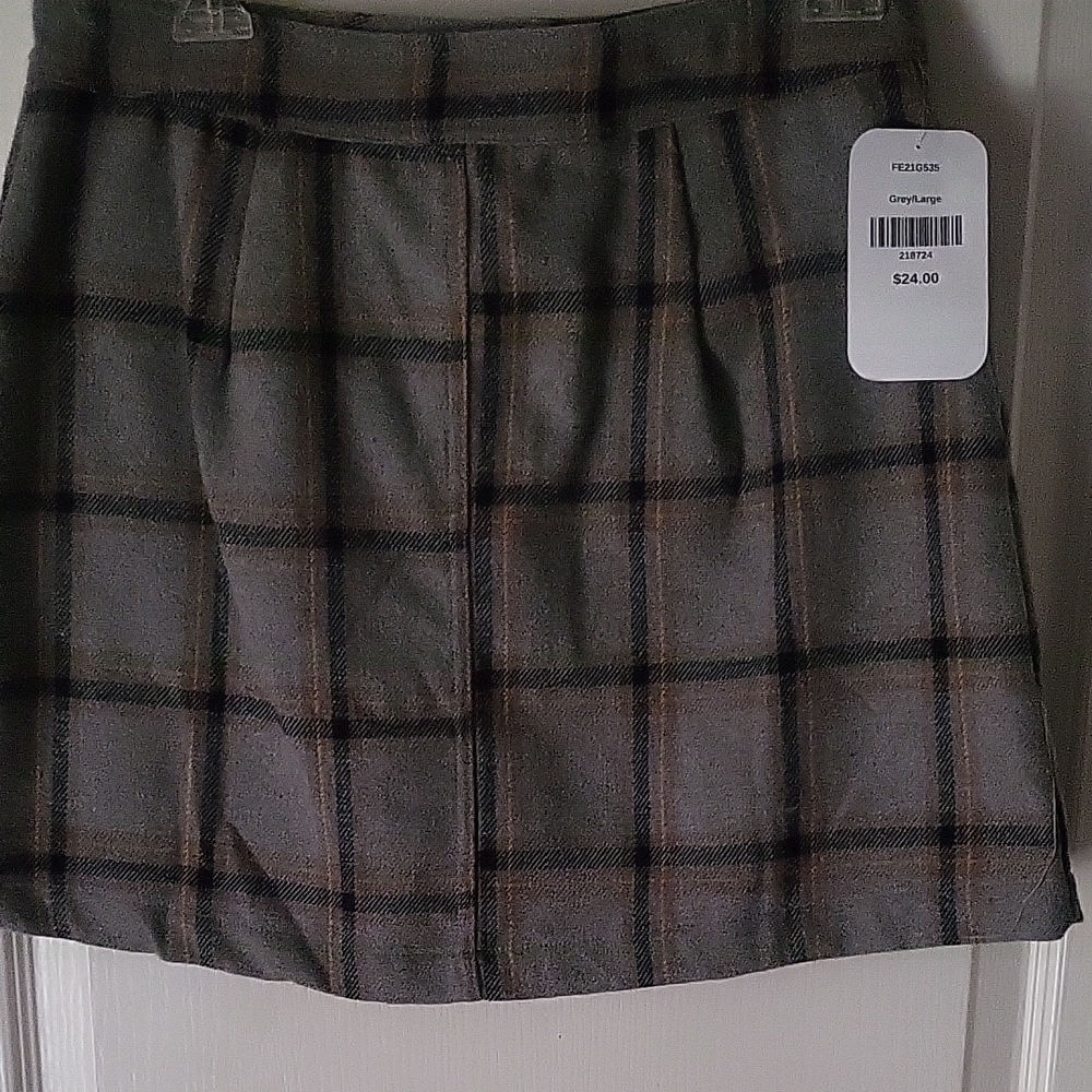 HYFVE Gray A-Line Mini Skirt - Picture 2 of 7
